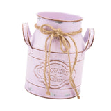 Maxbell Farmhouse Flower Planter Sturdy Bucket Container for Patios Balconies Party Pink