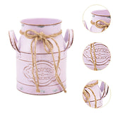 Maxbell Farmhouse Flower Planter Sturdy Bucket Container for Patios Balconies Party Pink