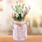 Maxbell Farmhouse Flower Planter Sturdy Bucket Container for Patios Balconies Party Pink