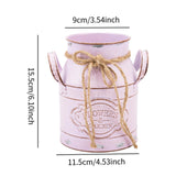 Maxbell Farmhouse Flower Planter Sturdy Bucket Container for Patios Balconies Party Pink