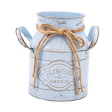 Maxbell Farmhouse Flower Planter Sturdy Bucket Container for Patios Balconies Party Blue