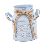 Maxbell Farmhouse Flower Planter Sturdy Bucket Container for Patios Balconies Party Blue