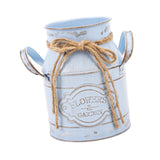 Maxbell Farmhouse Flower Planter Sturdy Bucket Container for Patios Balconies Party Blue