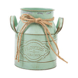 Maxbell Farmhouse Flower Planter Sturdy Bucket Container for Patios Balconies Party Green