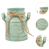 Maxbell Farmhouse Flower Planter Sturdy Bucket Container for Patios Balconies Party Green