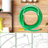 Maxbell Garden Hose Holder Wall Mount Water Hose Reel Stand for Outside Terrace Lawn