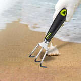 Maxbell Garden Hand Rake Stainless Steel Handheld Gardening Tool for Yard Beach Lawn 3 Tine
