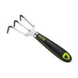 Maxbell Garden Hand Rake Stainless Steel Handheld Gardening Tool for Yard Beach Lawn 3 Tine