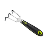 Maxbell Garden Hand Rake Stainless Steel Handheld Gardening Tool for Yard Beach Lawn 3 Tine