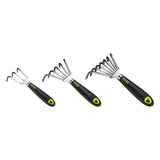 Maxbell Garden Hand Rake Stainless Steel Handheld Gardening Tool for Yard Beach Lawn 3 Tine