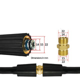 Maxbell High Pressure Washer Hose 32.8ft M22 Thread for Driveway Cleaning Car Window A