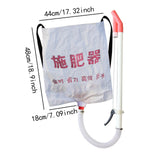Maxbell Back Carrying Woven Bag Manual Fertilizer Spreader Labor Saving Single PVC Handle