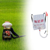 Maxbell Back Carrying Woven Bag Manual Fertilizer Spreader Labor Saving Single PVC Handle