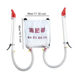 Maxbell Back Carrying Woven Bag Manual Fertilizer Spreader Labor Saving Two PVC Handle