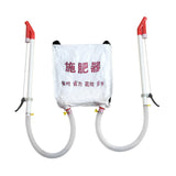 Maxbell Back Carrying Woven Bag Manual Fertilizer Spreader Labor Saving Two PVC Handle