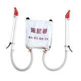 Maxbell Back Carrying Woven Bag Manual Fertilizer Spreader Labor Saving Two PVC Handle