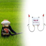 Maxbell Back Carrying Woven Bag Manual Fertilizer Spreader Labor Saving Two PVC Handle