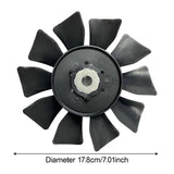 Maxbell 53822 7in 10 Blade Transmission Fan 584282001 Transaxle Cooling Fan