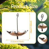 Maxbell Umbrella Shaped Bird Feeder Hanging Iron Decor for Outdoor Courtyard Outside