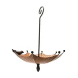 Maxbell Umbrella Shaped Bird Feeder Hanging Iron Decor for Outdoor Courtyard Outside