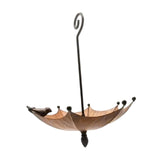 Maxbell Umbrella Shaped Bird Feeder Hanging Iron Decor for Outdoor Courtyard Outside