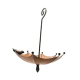 Maxbell Umbrella Shaped Bird Feeder Hanging Iron Decor for Outdoor Courtyard Outside