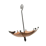 Maxbell Umbrella Shaped Bird Feeder Hanging Iron Decor for Outdoor Courtyard Outside