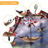 Maxbell Umbrella Shaped Bird Feeder Hanging Iron Decor for Outdoor Courtyard Outside