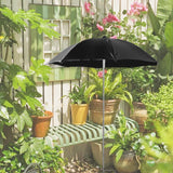 Maxbell Outdoor Plant Umbrella Sun Protector for Potted Plants, Patio Flowers, Yard Black