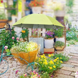 Maxbell Outdoor Plant Umbrella Sun Protector for Potted Plants, Patio Flowers, Yard Green