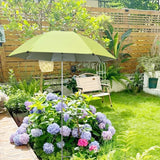 Maxbell Outdoor Plant Umbrella Sun Protector for Potted Plants, Patio Flowers, Yard Green