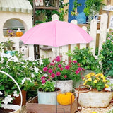 Maxbell Outdoor Plant Umbrella Sun Protector for Potted Plants, Patio Flowers, Yard Pink