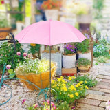 Maxbell Outdoor Plant Umbrella Sun Protector for Potted Plants, Patio Flowers, Yard Pink