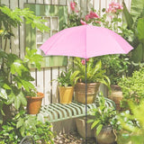 Maxbell Outdoor Plant Umbrella Sun Protector for Potted Plants, Patio Flowers, Yard Pink