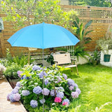 Maxbell Outdoor Plant Umbrella Sun Protector for Potted Plants, Patio Flowers, Yard Blue