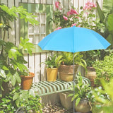 Maxbell Outdoor Plant Umbrella Sun Protector for Potted Plants, Patio Flowers, Yard Blue
