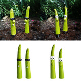 Maxbell 2 Pieces Garden Stakes Plant Art Rustic Ornaments for Park Outside Black Glasses