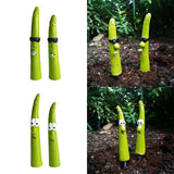 Maxbell 2 Pieces Garden Stakes Plant Art Rustic Ornaments for Park Outside Black Glasses