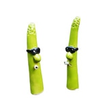 Maxbell 2 Pieces Garden Stakes Plant Art Rustic Ornaments for Park Outside Black Glasses