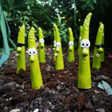 Maxbell 2 Pieces Garden Stakes Plant Art Rustic Ornaments for Park Outside Black Glasses