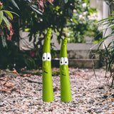 Maxbell 2 Pieces Garden Stakes Plant Art Rustic Ornaments for Park Outside White Eyes