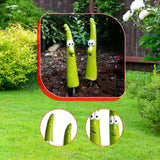 Maxbell 2 Pieces Garden Stakes Plant Art Rustic Ornaments for Park Outside White Eyes