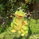 Maxbell Garden Frog Statue Centerpiece Gift Garden Decoration for Balcony Patio Lawn