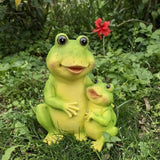 Maxbell Garden Frog Statue Centerpiece Gift Garden Decoration for Balcony Patio Lawn