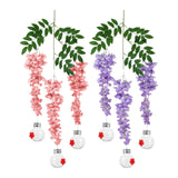 Maxbell Simulated  Flower Hummingbird Feeder Sturdy Multipurpose Long Branch