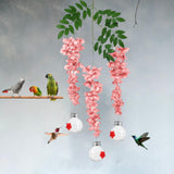 Maxbell Simulated  Flower Hummingbird Feeder Sturdy Multipurpose Long Branch
