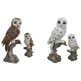 Maxbell Mother and Child Owls Figurine Set for Pathways Decor Lovely Resin