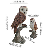 Maxbell Mother and Child Owls Figurine Set for Pathways Decor Lovely Resin