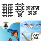 Maxbell 30 Pieces Kite Connectors 3 Way Enhanced Flight Stability Easy Installation 6mm