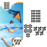 Maxbell 30 Pieces Kite Connectors 3 Way Enhanced Flight Stability Easy Installation 6mm